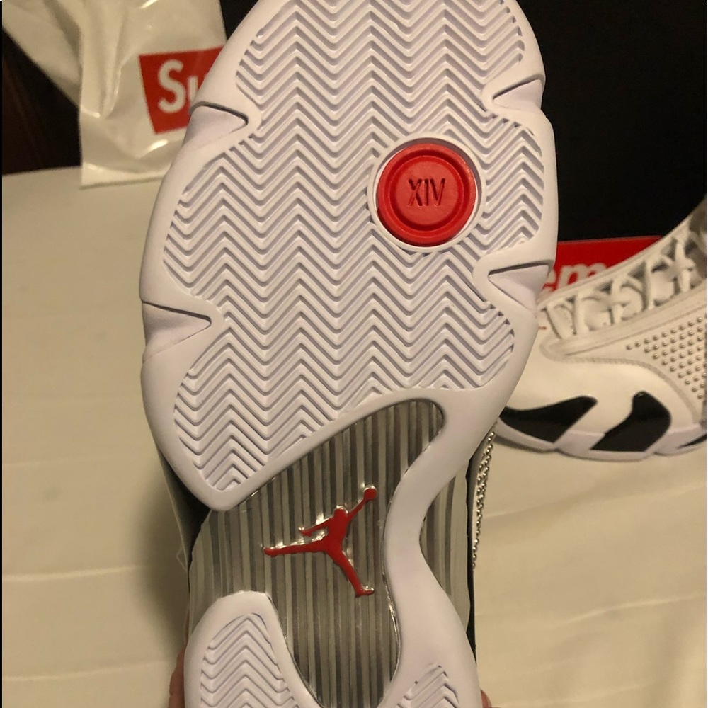 ❌SOLD***JORDAN 14 RETRO SUPREME WHITE🔥🏀🔥🔥🙌 - Picture 13 of 16
